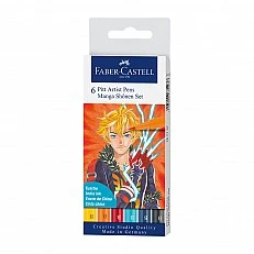 Faber-Castell Маркер Pitt Manga Shonen, 6 броя
