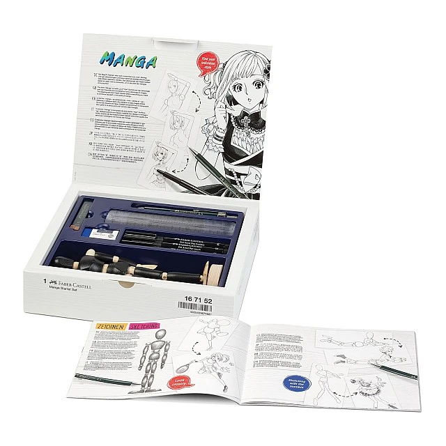 Faber-Castell Pitt Manga Starter set with pencil, fineliner and eraser