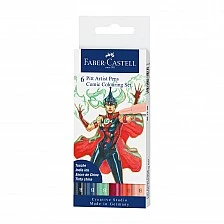 Faber-Castell Pitt Comic brush marker, 6 pieces