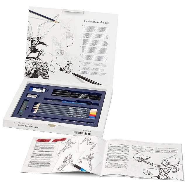 Faber-Castell Pitt Comic Illustration drawing set, 15 pieces