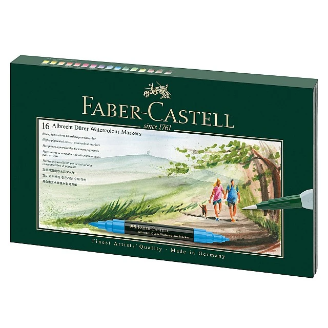 Faber-Castell Albrecht Dürer watercolor marker, 16 colors, in a gift box