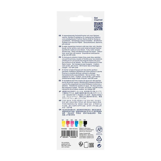 Faber-Castell Goldfaber A.Dual marker, 6 colours