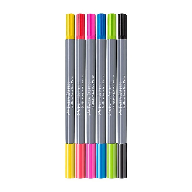 Faber-Castell Goldfaber A.Dual marker, 6 colours