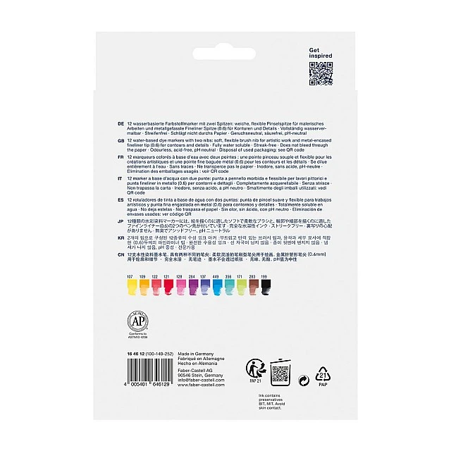 Faber-Castell Маркер Goldfaber A.Dual, 12 цвята