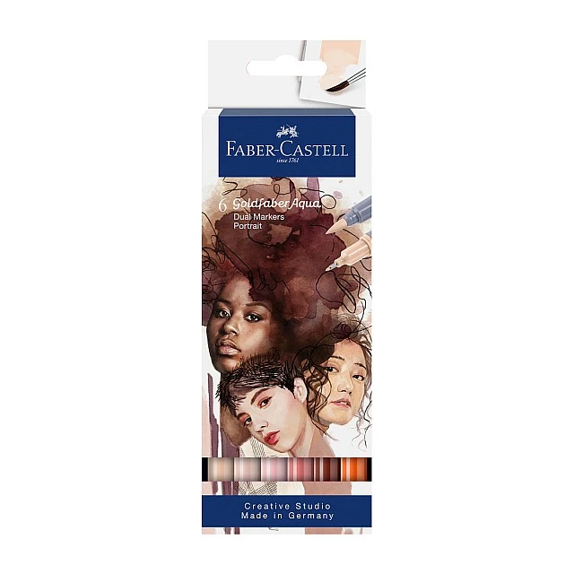 Faber-Castell Goldfaber A.Dual marker Portrait, 6 pieces