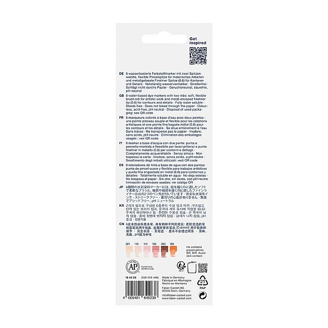 Faber-Castell Goldfaber A.Dual marker Portrait, 6 pieces