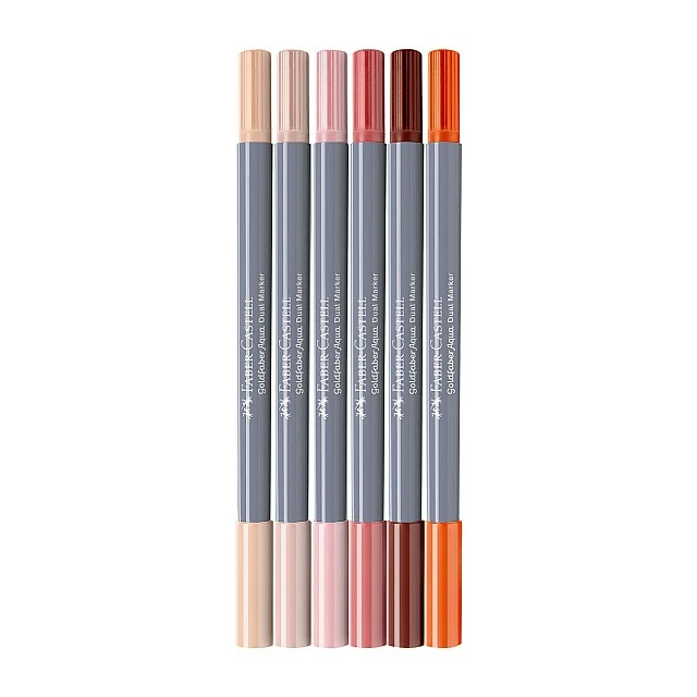 Faber-Castell Goldfaber A.Dual marker Portrait, 6 pieces