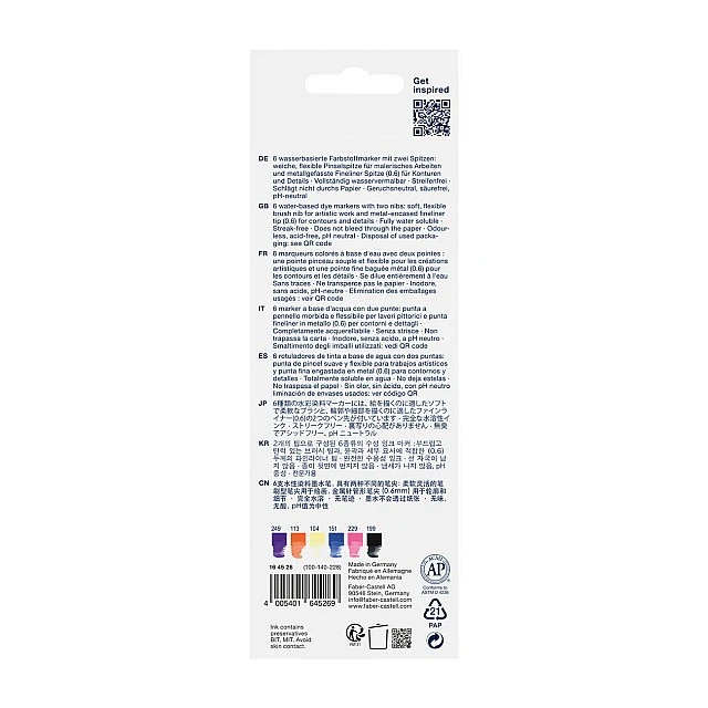Faber-Castell Goldfaber A.Dual marker Fantasy, 6 pieces