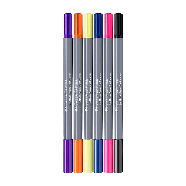 Faber-Castell Goldfaber A.Dual marker Fantasy, 6 pieces