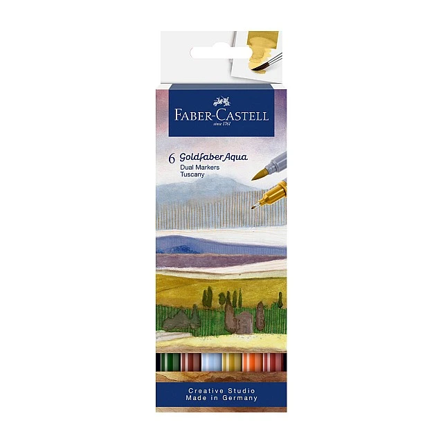 Faber-Castell Goldfaber A.Dual marker Tuscany, 6 pieces