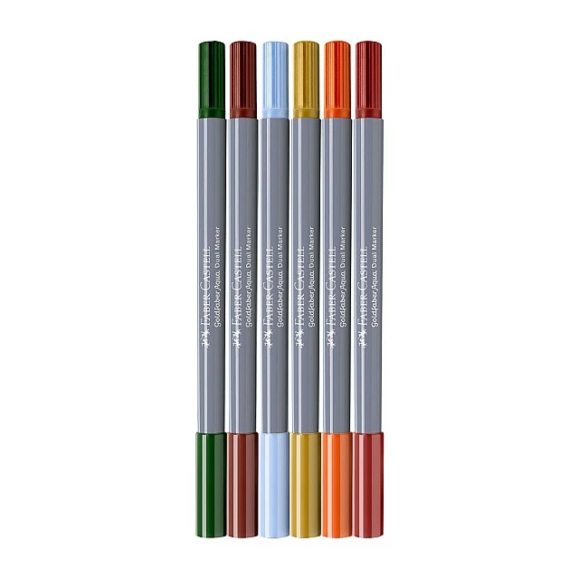Faber-Castell Goldfaber A.Dual marker Tuscany, 6 pieces