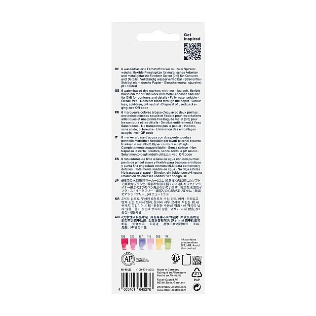 Faber-Castell Goldfaber A.Dual marker Flowers, 6 pieces