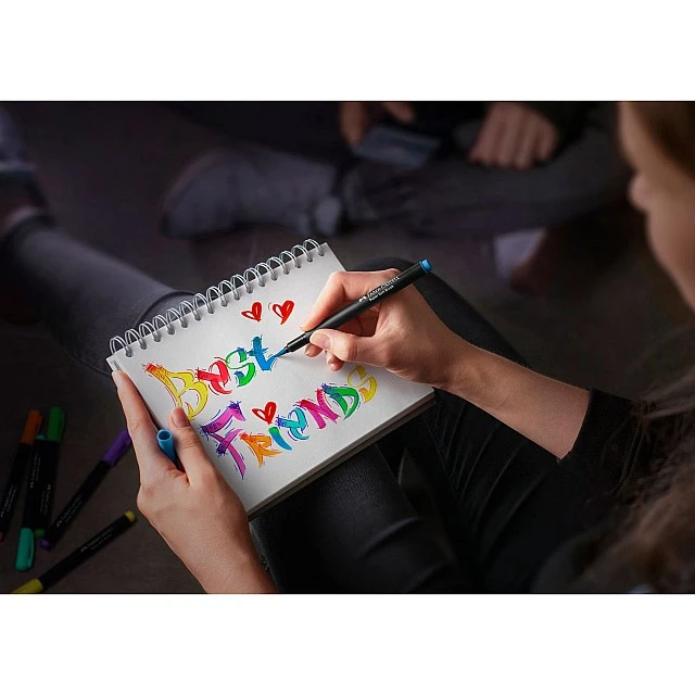Faber-Castell Black Edition brush markers, 20 colours