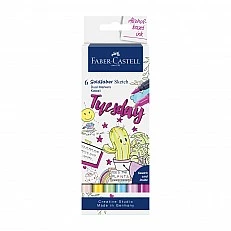 Faber-Castell Маркер Goldfaber Sketch - Kawaii, 6 броя