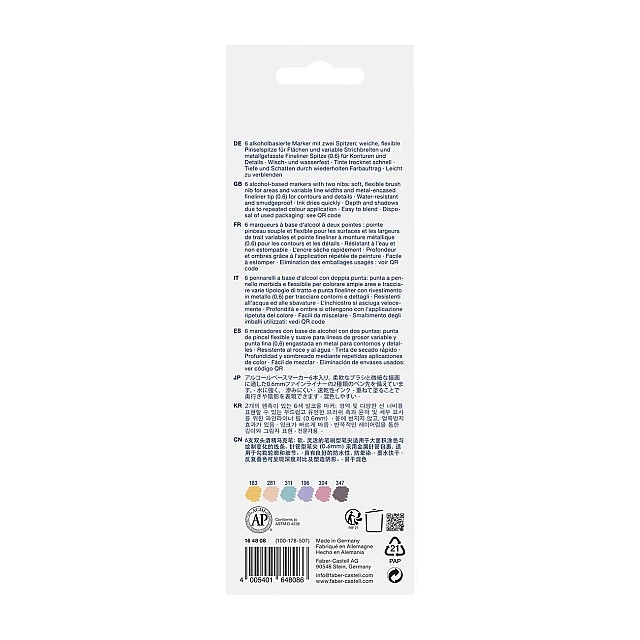 Faber-Castell Goldfaber Sketch marker Fashion, 6 pieces