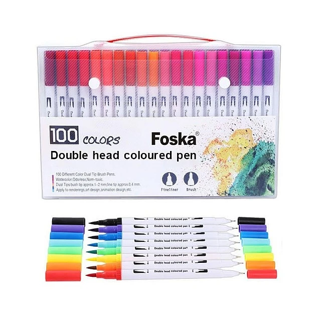 Foska Brush Pen, 100 colors