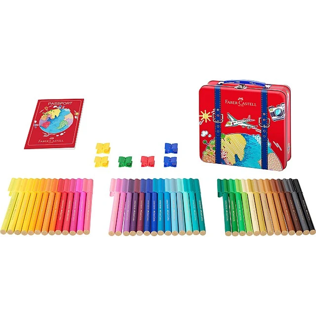Faber-Castell Connector fibre-tip pens, 40 colours in case