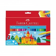 Faber-Castell Castle fibre-tip pens, 50 colours
