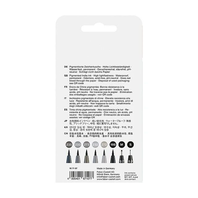 Faber-Castell Маркер Pitt Artist Pen, 8 цвята, Manga Set