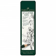 Faber-Castell Castell 9000 Jumbo graphite pencils, 5 pieces