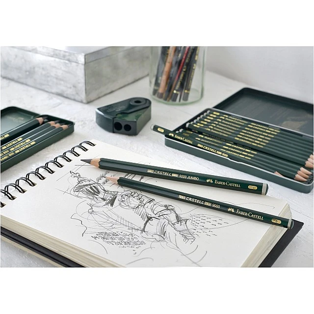Faber-Castell Castell 9000 Jumbo graphite pencils, 5 pieces