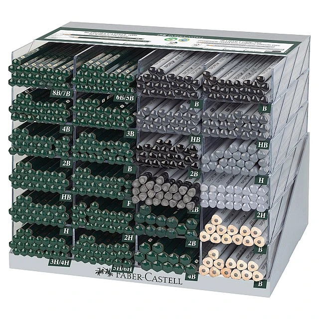 Faber-Castell Grip 2001/9000 pencils, 528 pieces display