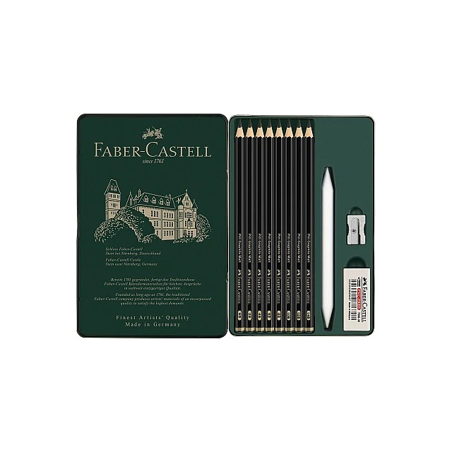 Faber-Castell Моливи Pitt Graphite Matt, чернографитни, комплект от 11 части