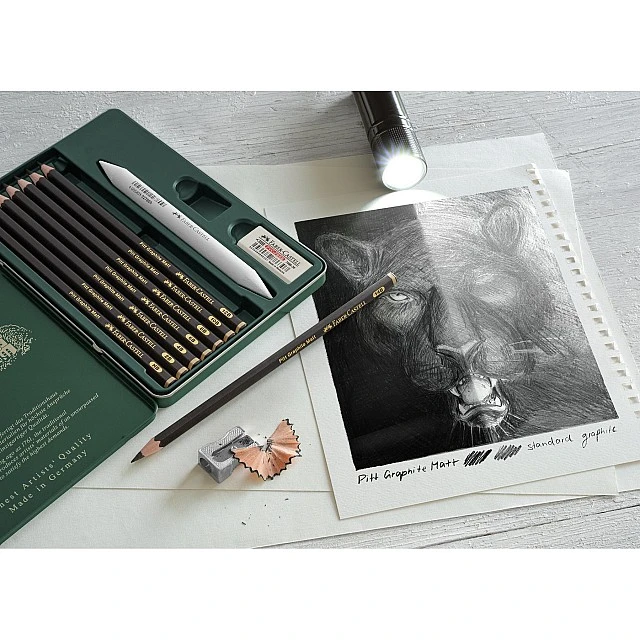 Faber-Castell Моливи Pitt Graphite Matt, чернографитни, комплект от 11 части