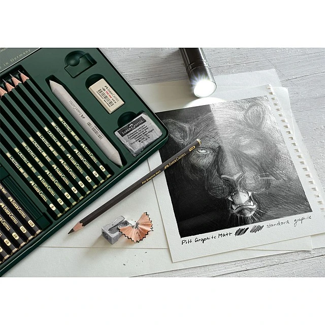 Faber-Castell Pitt Graphite Matt & Castell 9000 pencils, assorted grades, 20 pieces