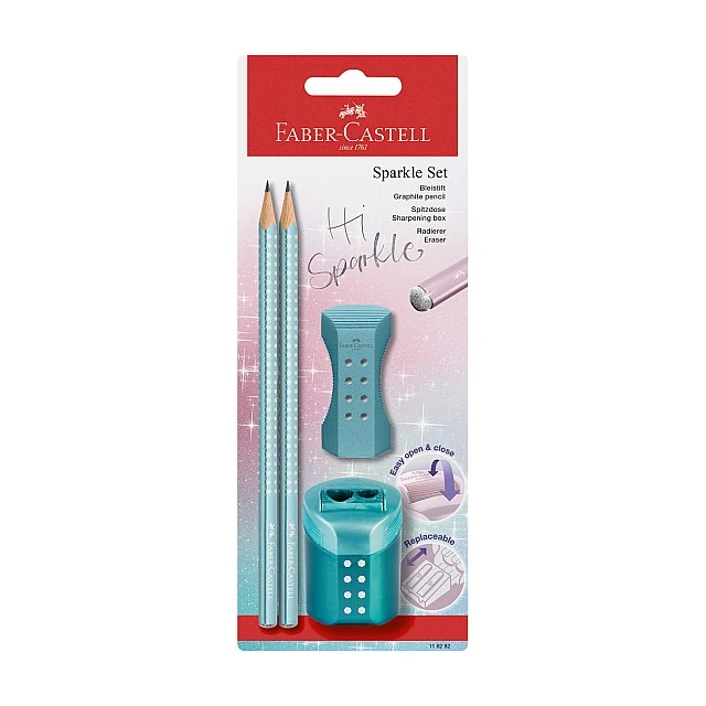 Faber-Castell Молив Sparkle Cosmic, 2 броя, с гума и острилка