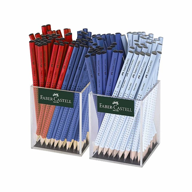 Faber-Castell Grip 2001 pencils, graphite B, 72 pieces in 2 assorted cups