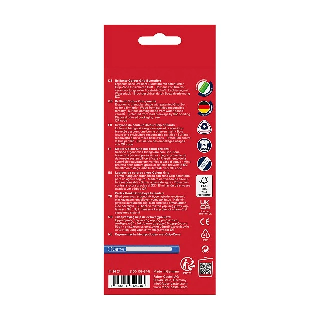 Faber-Castell Grip 2001 watercolour pencils, 24 colours