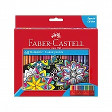 Faber-Castell Цветни моливи Замък, 60 цвята