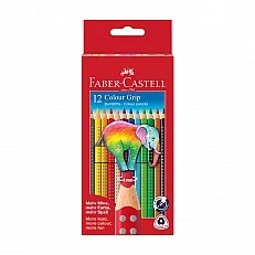 Faber-Castell Акварелни моливи Grip, 12 цвята