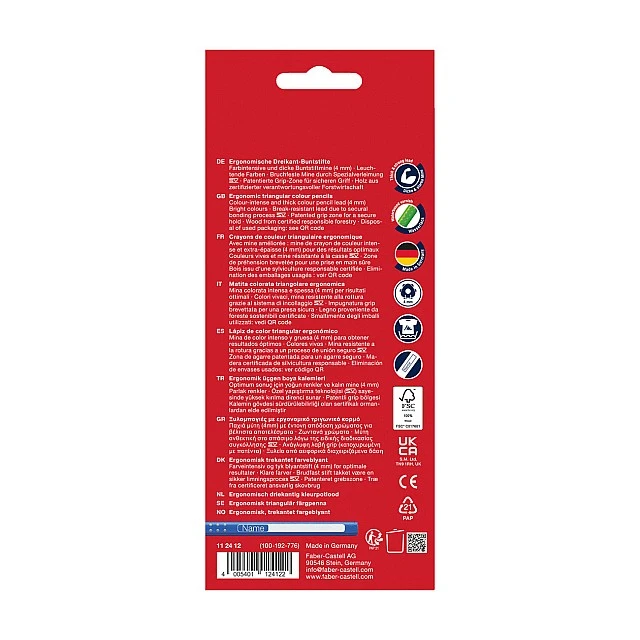 Faber-Castell Grip watercolour pencils, 12 colours