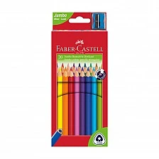 Faber-Castell Triangular Jumbo coloured pencils, 20 colours with sharpener