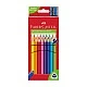 Faber-Castell Triangular Jumbo coloured pencils, 20 colours with sharpener