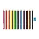 Faber-Castell Triangular Jumbo coloured pencils, 20 colours with sharpener