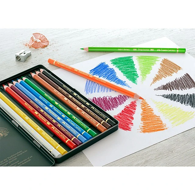 Faber-Castell Polychromos coloured pencils, 12 colours