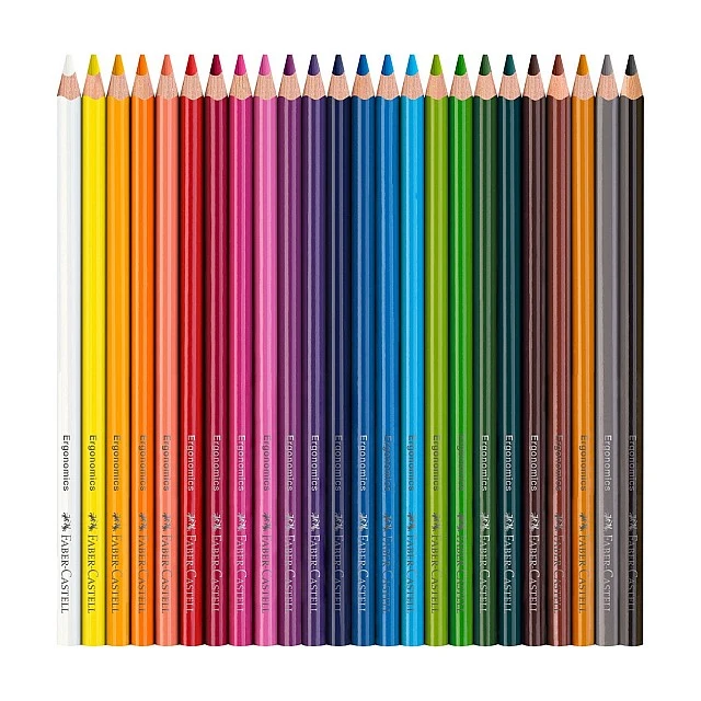 Faber-Castell Triangular coloured pencils, 24 colours