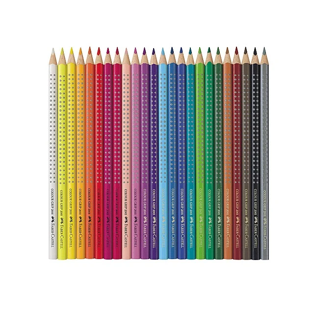 Faber-Castell Grip 2001 watercolour pencils, 24 colours, metal tin