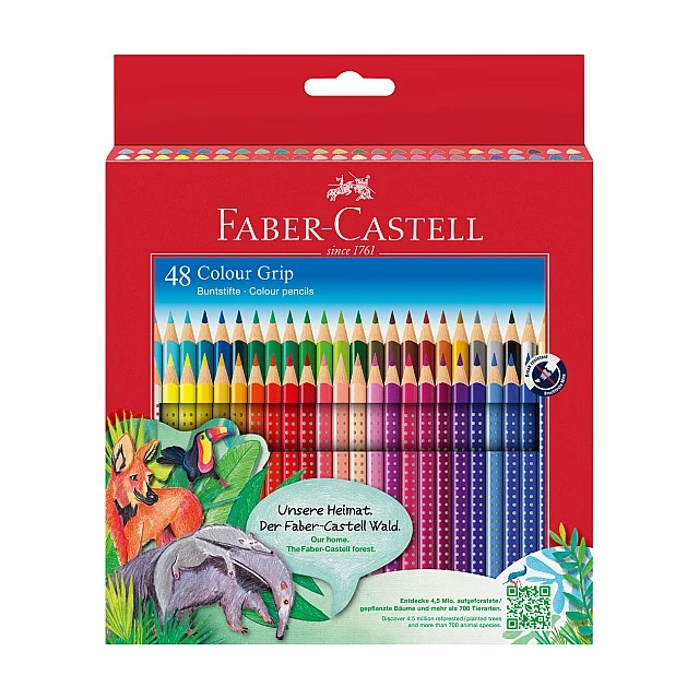 Faber-Castell Акварелни моливи Grip 2001, 48 цвята