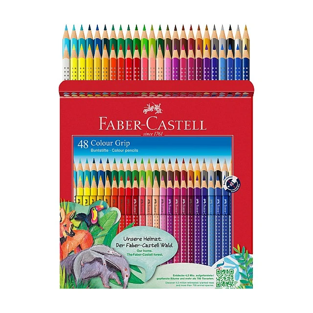 Faber-Castell Акварелни моливи Grip 2001, 48 цвята