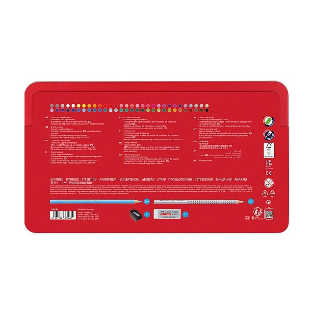 Faber-Castell Моливи, 60 цвята, в метална кутия