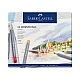 Faber-Castell Акварелни моливи Goldfaber Aqua, 24 цвята, в метална кутия