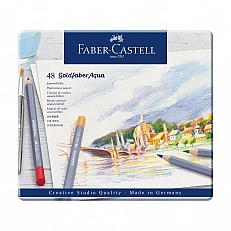 Faber-Castell Акварелни моливи Goldfaber Aqua, 48 цвята, в метална кутия