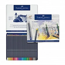 Faber-Castell Goldfaber colored pencils, 24 colors, in a metal box
