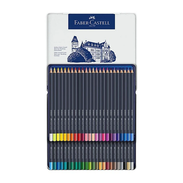 Faber-Castell Goldfaber colored pencils, 48 colors, in a metal case