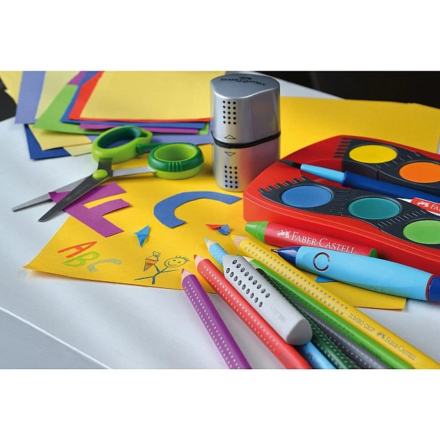 Faber-Castell Jumbo Grip pencils, neon, 5 colours