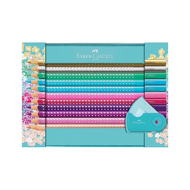 Faber-Castell Цветни моливи Sparkle, 20 цвята, с острилка
